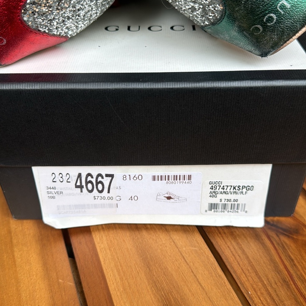 GUCCI SILVER SPARKLY SHOES - Picture 9 of 9